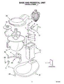 02 - Base And Pedestal Unit parts for Whirlpool Mixer 4KSM50POB0 from AppliancePartsPros.com