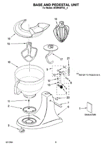 04 - Base And Pedestal Unit, Optional Parts parts for Whirlpool Mixer 5KSM150PSSBU4 from AppliancePartsPros.com
