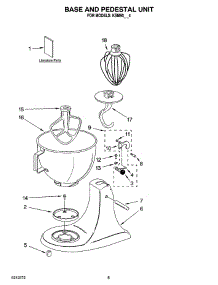04 - Base And Pedestal Unit, Optional Parts parts for Kitchenaid Mixer KSM90OB4 from AppliancePartsPros.com