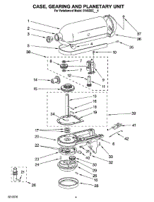 03 - Case, Gearing And Planetary Unit parts for Whirlpool Mixer 5K45SSEWH4 from AppliancePartsPros.com