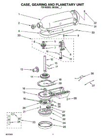 03 - Case, Gearing And Planetary Unit parts for Whirlpool Mixer 5K5SSAWH1 from AppliancePartsPros.com