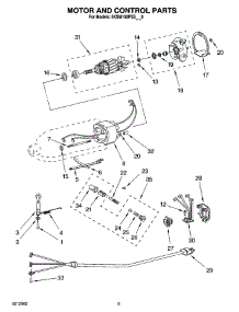 03 - Motor And Control Parts parts for Whirlpool Mixer 5KSM150PSSWH0 from AppliancePartsPros.com