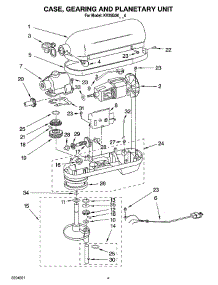 02 - Case, Gearing And Planetary Unit parts for Kitchenaid Mixer KV25G0XCY4 from AppliancePartsPros.com