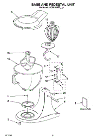 04 - Base And Pedestal Unit, Optional Parts parts for Whirlpool Mixer 5KSM150PSSNK0 from AppliancePartsPros.com