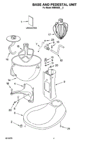 02 - Base And Pedestal Unit, Optional Parts parts for Kitchenaid Mixer KM25G0XWH5 from AppliancePartsPros.com