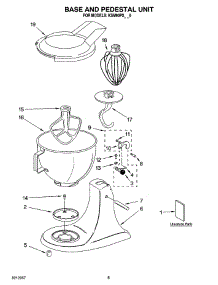 04 - Base And Pedestal Unit, Optional Parts parts for Whirlpool Mixer 4KSM90PSBU0 from AppliancePartsPros.com
