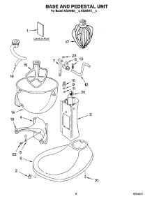 02 - Base And Pedestal Unit parts for Kitchenaid Mixer KG25H7XSL4 from AppliancePartsPros.com