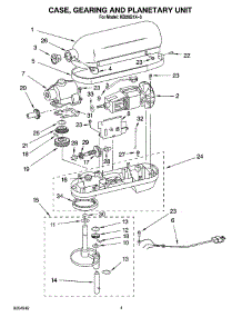 02 - Case, Gearing And Planetary Unit parts for Kitchenaid Mixer KB26G1X-3 from AppliancePartsPros.com