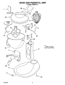 03 - Base, Pedestal Unit And Accessory Parts parts for Kitchenaid Mixer KB26G1X-3 from AppliancePartsPros.com