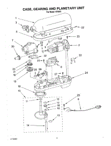 02 - Section parts for Kitchenaid Mixer KP2670 from AppliancePartsPros.com