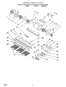 02 - Section parts for Kitchenaid Hood KWCU265HBT0 from AppliancePartsPros.com