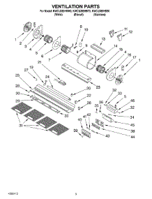 02 - Section parts for Kitchenaid Hood KWCU285HBT0 from AppliancePartsPros.com