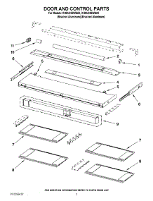 02 - Door And Control Parts parts for Kitchenaid Hood KHSU265WBA0 from AppliancePartsPros.com