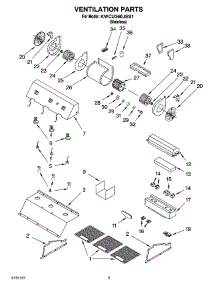 02 - Ventilation Parts parts for Kitchenaid Hood KWCU360JSS1 from AppliancePartsPros.com