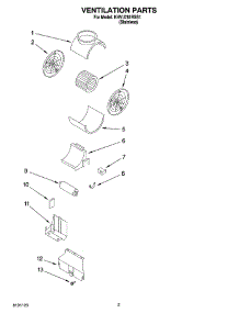 02 - Ventilation Parts parts for Kitchenaid Hood KHVU781RSS1 from AppliancePartsPros.com