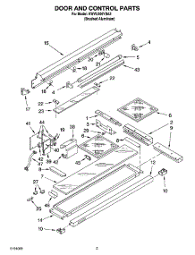 02 - Door And Control Parts parts for Kitchenaid Hood KWVU205YBA2 from AppliancePartsPros.com