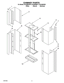 03 - Chimney Parts parts for Kitchenaid Hood KICU265HBT1 from AppliancePartsPros.com