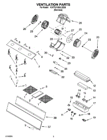 02 - Ventilation Parts parts for Kitchenaid Hood KHTU105LSS0 from AppliancePartsPros.com