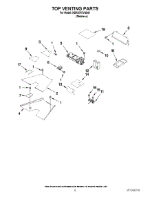 04 - Top Venting Parts parts for Kitchenaid Range KDRU767VSS01 from AppliancePartsPros.com