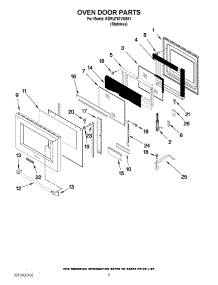 06 - Oven Door Parts parts for Kitchenaid Range KDRU767VSS01 from AppliancePartsPros.com