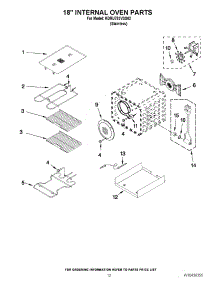 10 - 18`` Internal Oven Parts parts for Kitchenaid Range KDRU783VSS02 from AppliancePartsPros.com