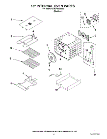 10 - 18`` Internal Oven Parts parts for Kitchenaid Range KDRU783VSS00 from AppliancePartsPros.com