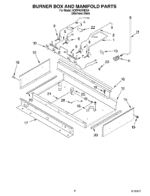 07 - Burner Box And Manifold parts for Kitchenaid Range KDRP407HSS4 from AppliancePartsPros.com