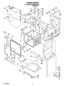 02 - Oven Parts parts for Kitchenaid Range KDRS807SSS03 from AppliancePartsPros.com