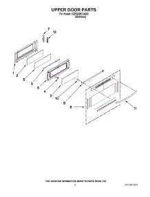 05 - Upper Door Parts parts for Kitchenaid Range KDRS505XSS00 from AppliancePartsPros.com