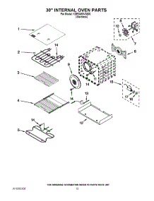 09 - 30`` Internal Oven Parts parts for Kitchenaid Range KDRS483VSS00 from AppliancePartsPros.com