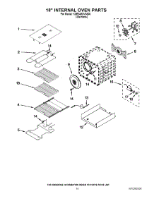10 - 18`` Internal Oven Parts parts for Kitchenaid Range KDRS483VSS00 from AppliancePartsPros.com