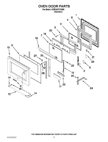 06 - Oven Door Parts parts for Kitchenaid Range KDRS407VSS00 from AppliancePartsPros.com