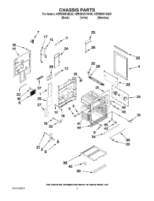 03 - Chassis Parts parts for Kitchenaid Range KERS505XBL00 from AppliancePartsPros.com
