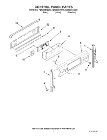 02 - Control Panel Parts parts for Kitchenaid Range KERS505XSS00 from AppliancePartsPros.com