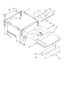 Drawer parts for Kitchenaid Range KERS807SSS02 from AppliancePartsPros.com