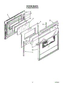 04 - Door parts for Kitchenaid Range KEDH207YWH0 from AppliancePartsPros.com