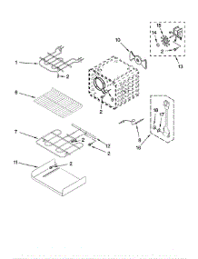 Internal Oven parts for Kitchenaid Range KERS807SSS02 from AppliancePartsPros.com