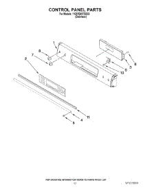 09 - Control Panel Parts parts for Whirlpool Range YKDRS807SS03 from AppliancePartsPros.com