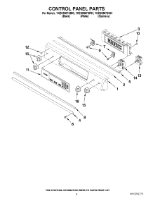 05 - Control Panel Parts parts for Whirlpool Range YKESS907SP03 from AppliancePartsPros.com