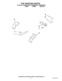 07 - Top Venting Parts parts for Whirlpool Range YKESS907SP03 from AppliancePartsPros.com