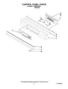 05 - Control Panel Parts parts for Whirlpool Range YKESS908SS03 from AppliancePartsPros.com