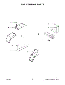 05 - Top Venting Parts parts for Kitchenaid Range KESS908SPW04 from AppliancePartsPros.com