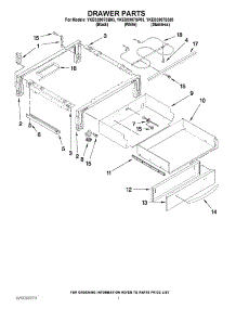 04 - Drawer Parts parts for Whirlpool Range YKESS907SS03 from AppliancePartsPros.com