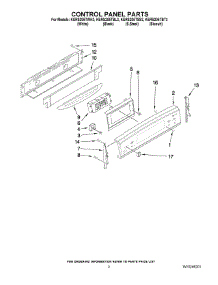 02 - Control Panel Parts parts for Kitchenaid Range KERS205TBT3 from AppliancePartsPros.com