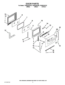 04 - Door Parts parts for Whirlpool Range YKERS205TS2 from AppliancePartsPros.com