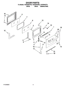 04 - Door Parts parts for Whirlpool Range YKERS205TS3 from AppliancePartsPros.com