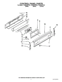 02 - Control Panel Parts parts for Whirlpool Range YKERS205TB2 from AppliancePartsPros.com
