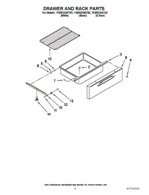 05 - Drawer And Rack Parts parts for Whirlpool Range YKERS205TW2 from AppliancePartsPros.com