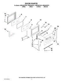 04 - Door Parts parts for Kitchenaid Range KERS205TWH2 from AppliancePartsPros.com
