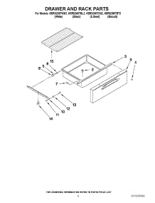 05 - Drawer And Rack Parts parts for Kitchenaid Range KERS205TWH2 from AppliancePartsPros.com